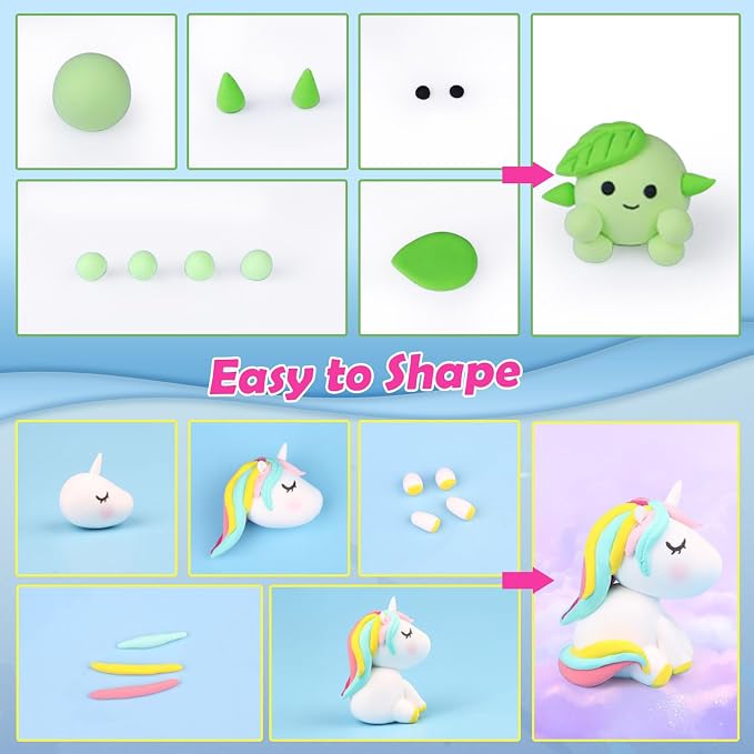 Modeling Clay Kit, 40 Colors Air Dry Clay