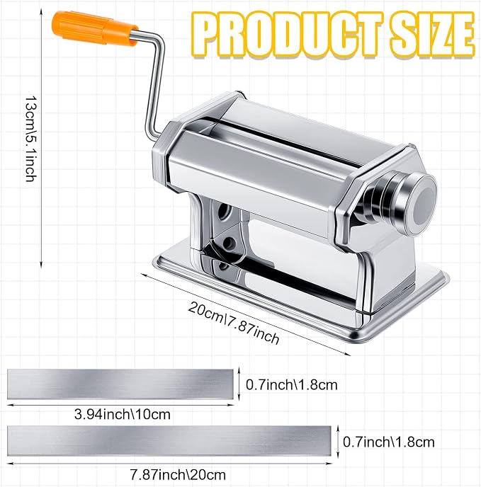 Amylove Polymer Clay Roller Machine with 6 Thickness Settings,Silver