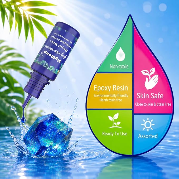 Epoxy Resin Pigment - 16 Colors Translucent Resin Colorant, Highly Concentrated Resin Dye for DIY Jewelry Making, AB Resin Coloring - 10ml