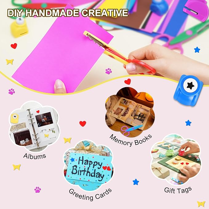 UCEC 44 Pack Crafting Set for DIY Crafts, Scrapbook, Card Making, School