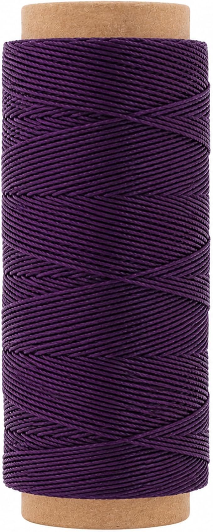 Mandala Crafts 50M 1mm Purple Round Waxed Thread for Leather Sewing