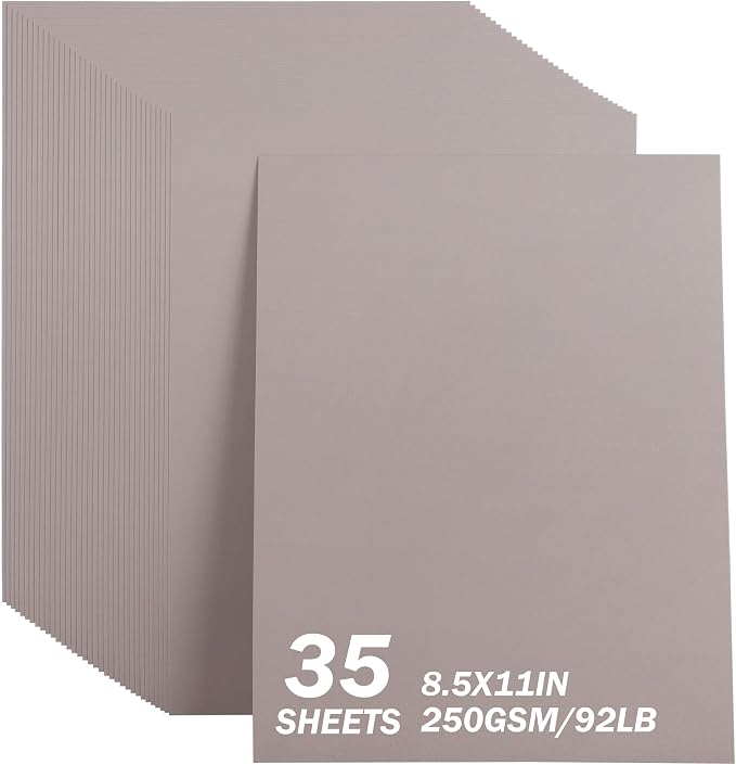 35 Sheets Dusty Lavender Cardstock 8.5 x 11 Boho Paper