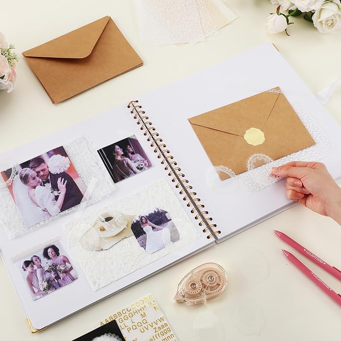 Humyoun Letters to Bride Scrapbook,12 X 12 Inch,Classic,White