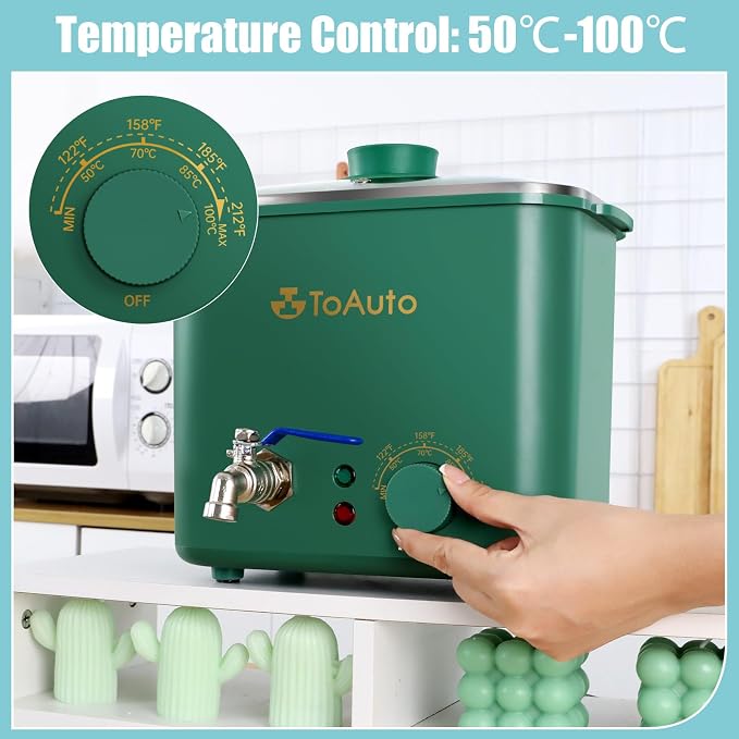 TOAUTO 8Lbs Wax Melter with Quick Pour Valve for Candle Making