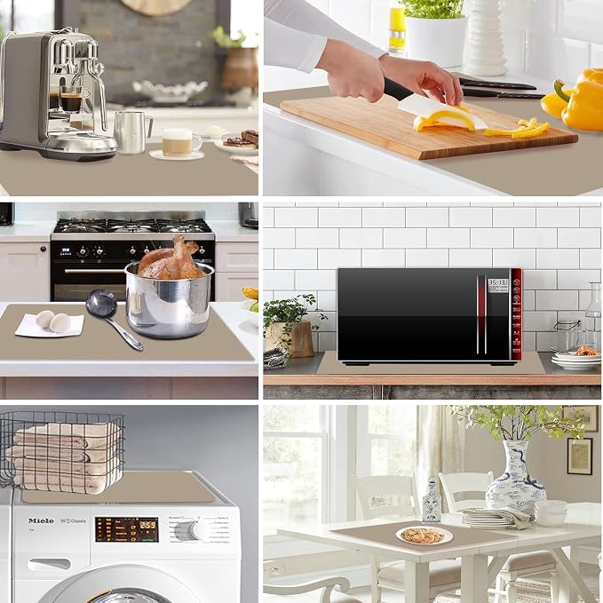 Extra Large Silicone Mat, Kitchen Counter Mat Placemats for Kids Silicone Mats for Countertop, Nonstick Silicone Table Mat for Pastry Crafts Baking Heat-Resistant Silicone Pad, 27.6'' x 15.7'' 1 Pack
