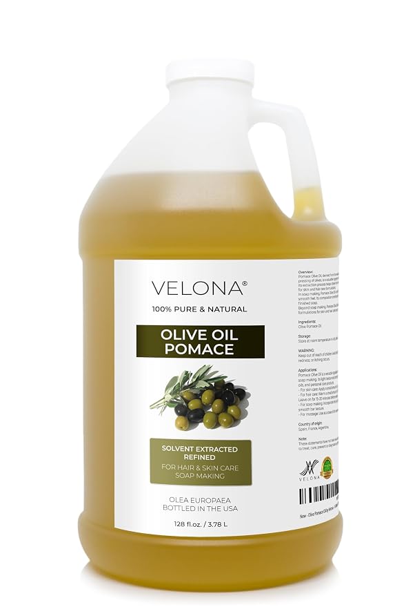 velona Olive Pomace Oil - 1 Gallon / 128 fl oz, Solvent Extracted, Refined