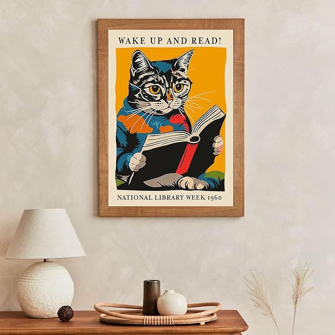 Diamond Art Kits for Adults,Reading Cat Diamond Painting Kits 12x16in
