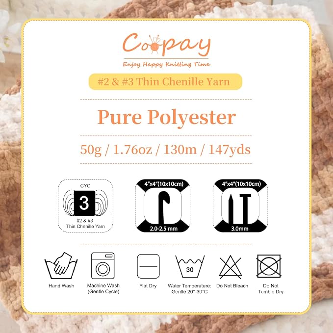 Coopay Skinny Chenille Yarn for Crocheting & Knitting, Black & Grey | Crochet Yarn Set - 600g Total, Velvet Yarn for Colorful Crafts, Blankets, Plush Dolls, Decorative Handmade Works