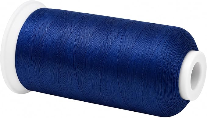 Mandala Crafts Dark Blue Tex 70 Polyester Heavy Duty Thread for Upholstery | 1500 Yds T70 UV Resistant Strong Thread for Leather Sewing, Marine, Drapery, Jeans, Hair Weaving & Extension, Outdoor