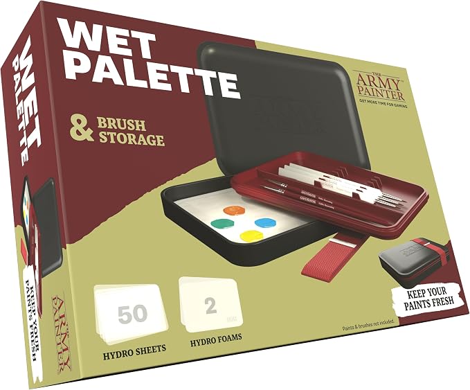 The Army Painter, Wet Palette, 50 Hydro Sheets & 2 Foam for Acrylic Paints
