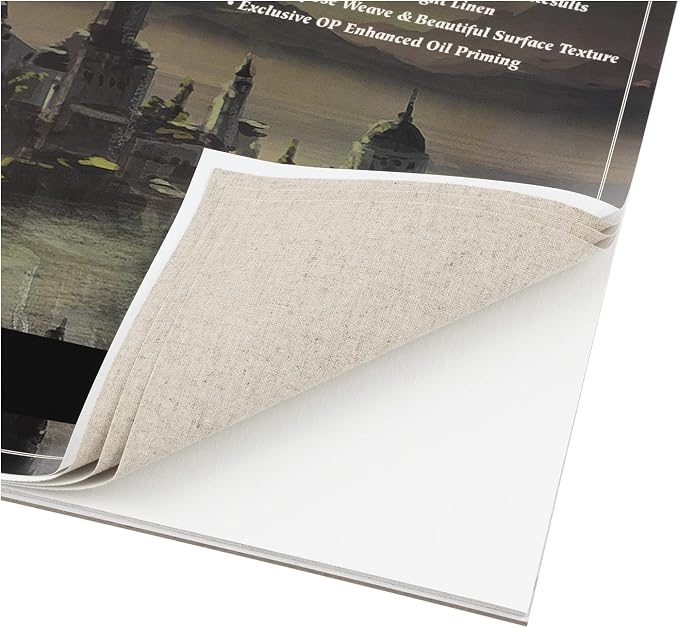 Centurion Deluxe Oil Primed Linen Pad 12"x16" - 4 Pack
