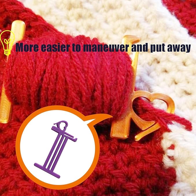 Large Yarn Bobbins for Crochet, 6Pcs Yarn Bobbin with Stitch Marker Preventing Tangles, 4'' Yarn Thread Bobbins for Knitting, 3 Color