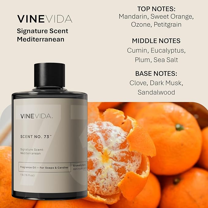 VINEVIDA [16oz] Scent No.73 Fragrance Oil for Candle Making and Soap Making - Premium Candle Scents for Soy Candles