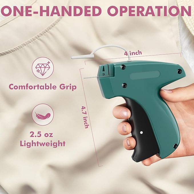 Stitch Gun for Clothes, Tagging Gun, Quick Clothing Fixer, Green