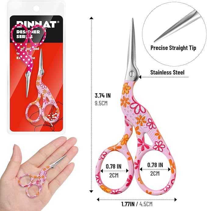 Embroidery Crafting Scissors, 3.7 Inches, 2 Pieces