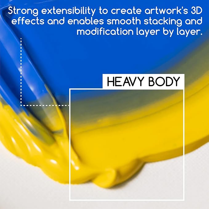 MEEDEN Heavy Body Acrylic Paint: Satin Finish 24 x 60ml (2 oz) Tubes Set | Basic Paint Color Set for Adults, Rich Pigment Art Craft Paints for Canvas Clay Wood Painting