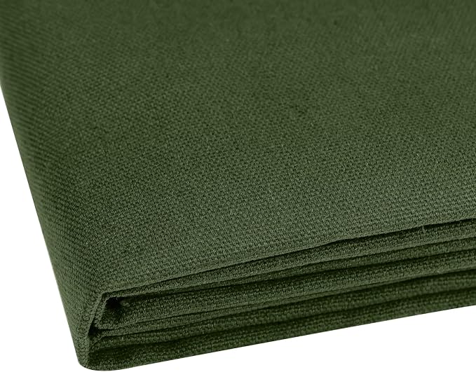 10oz Heavy Duty Cotton Canvas Fabric 60" x 80", Thick Cotton Duck Cloth for Painting, Sewing, Crafts, Tote Bags, Embroidery, Home Decor, Drop Cloth (Hunter Green)