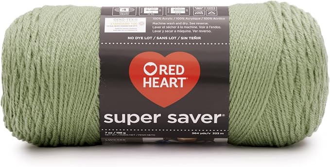 RED HEART Super Saver Yarn, Frosty Green