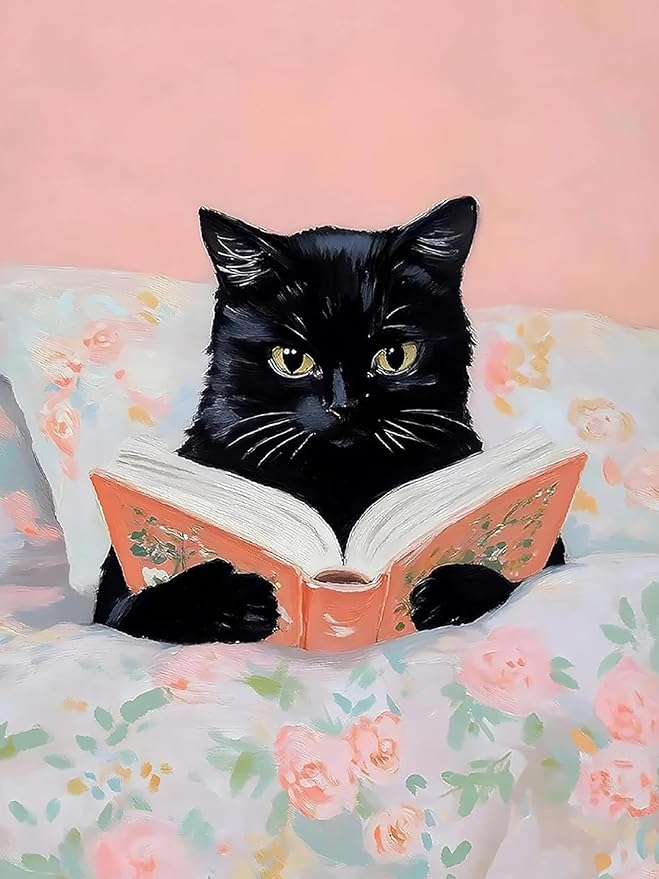 Black Cat Diamond Art Kits for Adults Diamond Painting Kit for Beginner