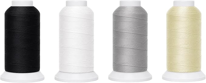 Mandala Crafts Neutral Tex 70 Polyester Heavy Duty Thread for Upholstery | 1500x4 Yds T70 UV Resistant Strong Thread for Leather Sewing, Marine, Drapery, Jeans, Hair Weaving & Extension, Outdoor
