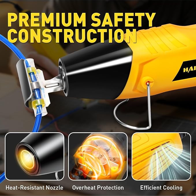 haisstronica 420PCS Heat Shrink Tubing Kit with 350W Mini Heat Gun