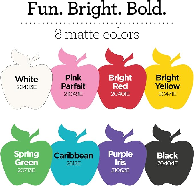 Apple Barrel Acrylic Craft Paint Set, Matte Finish, Set of 8, 8 Fl Oz (Pack of 8), Assorted