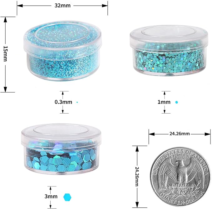 Holographic Glitter for Craft,Set of 12 Colors Fine Glitter,Laser Extra Fine for Resin Arts,Assorted for Body,0.3mm for Nail Art