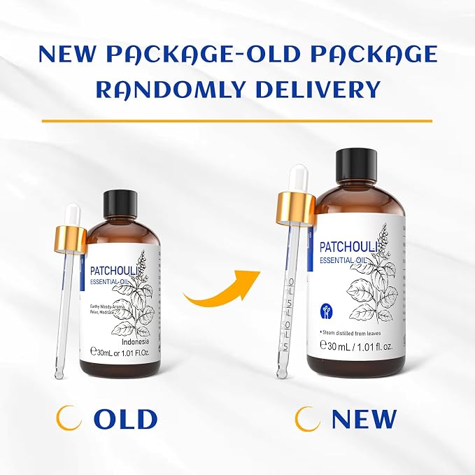 HIQILI Patchouli Essential Oil for Diffuser, Skin & Perfume