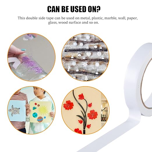 6 Roll 3 Sizes Double Sided Tape for Clothes, Hemming, Scrapbook Supplies | Tear-by-Hand Heavy Duty Multi-Size Fabric Tape, Double-Sided Hem Tape for Clothing, Gifts Box, Scrapbooking