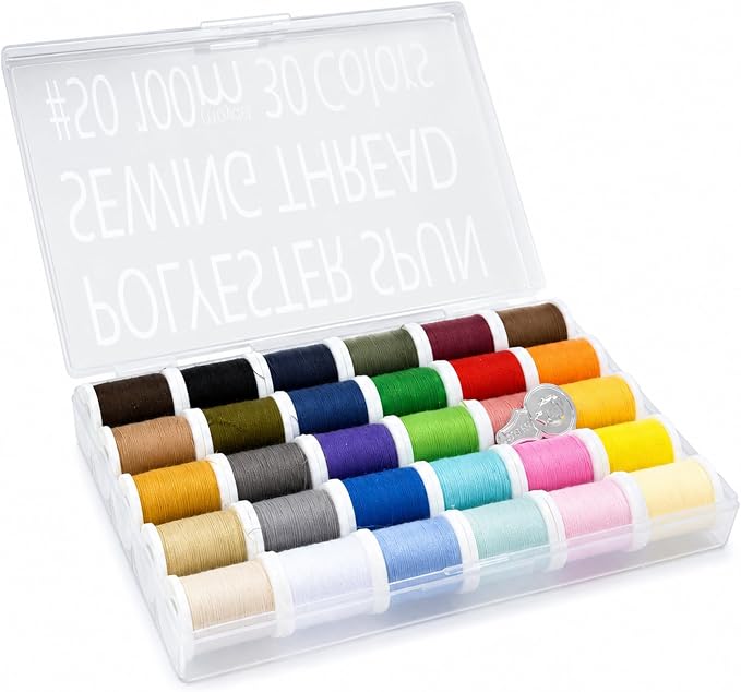 LEONIS 30 Color All-Purpose Polyester Sewing Threads 100 m / 110 yds Each [ 93012 ]