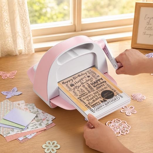 VEVOR Manual Die Cutting and Embossing Machine, 6" Opening, Portable Die Cut Machine with Cutting Plates, Ergonomic Handle, Easy to Store, for Arts and Crafts, Scrapbooking, Card Making, Crafting