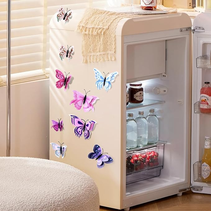 SAOROPEB 3D Butterfly Wall Decor, 24 Pcs Boho Butterfly Decorations