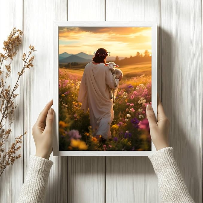 Jesus Diamond Art Kits for Adults,God and Lamb Diamond Painting Wall Decor