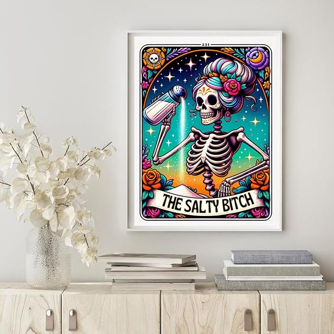 HHMATITS Skull Diamond Art Kits for Adults, Diamond Painting Kit 12x16IN