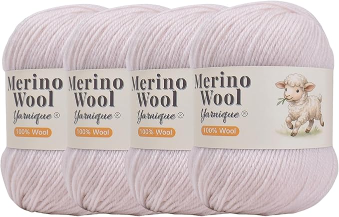 1oo% Australian Merino Wool Yarn, Sport Weight, 4 Balls – 656 Yds