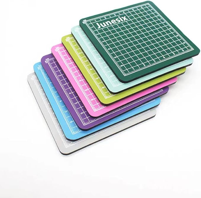 4PCS Mini Cutting Pad Self Healing Craft Mat Small Sewing Cutting Mat Non-Slip Mini Cut Board for Scrapbooking Quilting Sewing Accessories Green