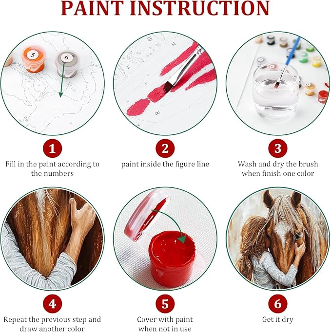 WUDWL Paint by Numbers Kit for Adults Beginner, with Framed