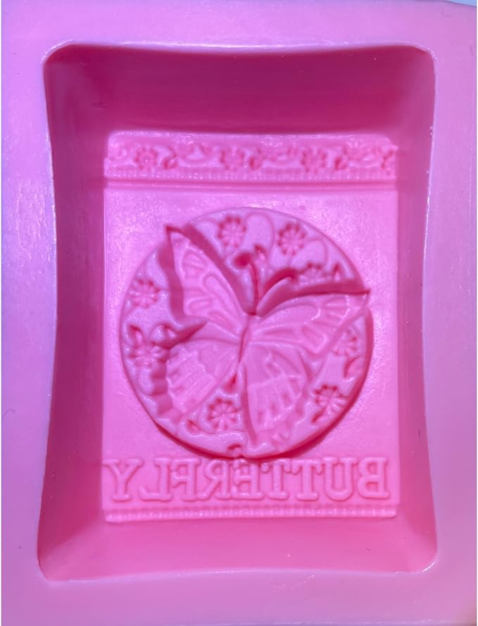 Natural Tree Flowers Silicone Soap Mold for Natural Skincare Soap Making, DIY Skincare Products & Small Business Soap (Butterfly)