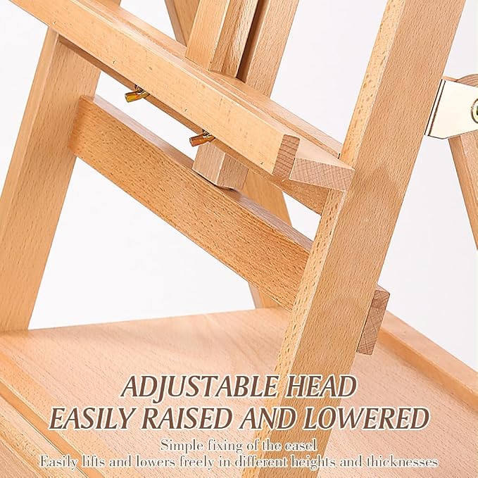 Easel for Painting,Multi-Function Large Beech Wood Art Easel