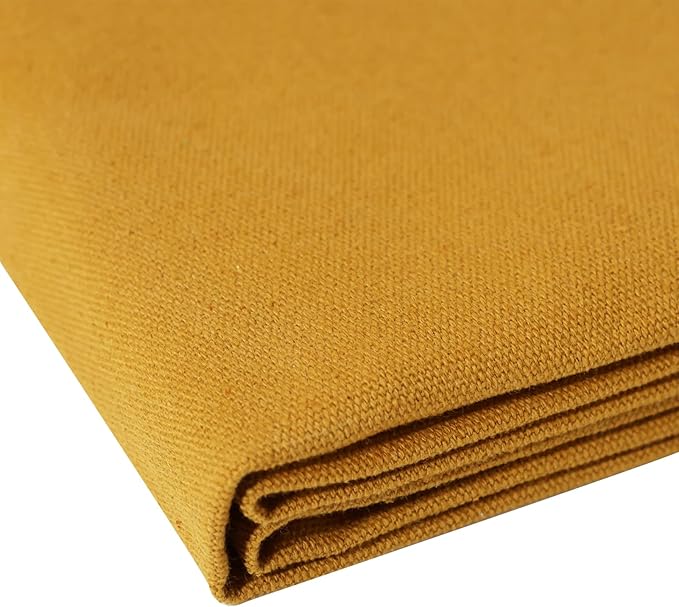 10oz Heavy Duty Cotton Canvas Fabric 60" x 40", Thick Cotton Duck Cloth for Painting, Sewing, Crafts, Tote Bags, Embroidery, Home Decor, Drop Cloth (Tan)