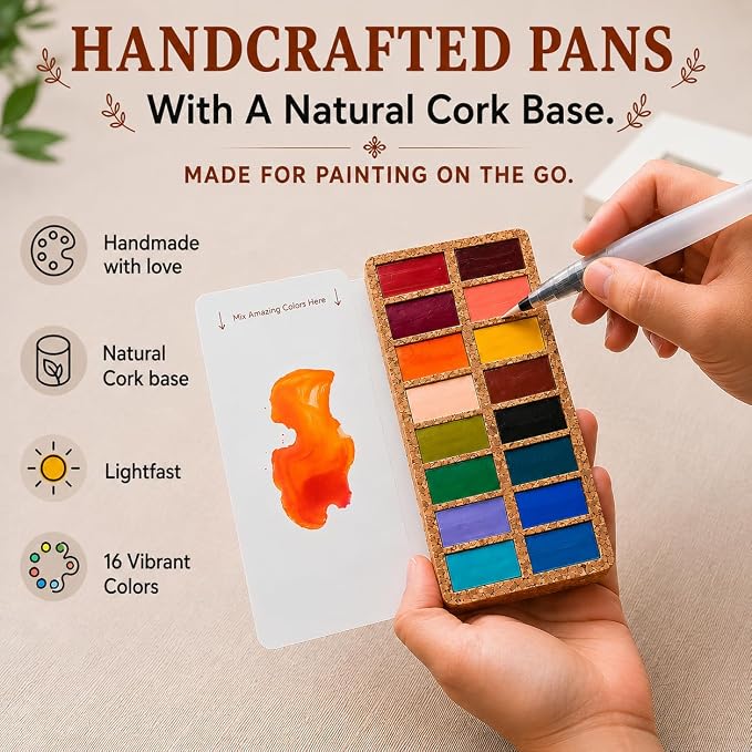 Viviva Travel Watercolor Paint Set - Spring Pan Set