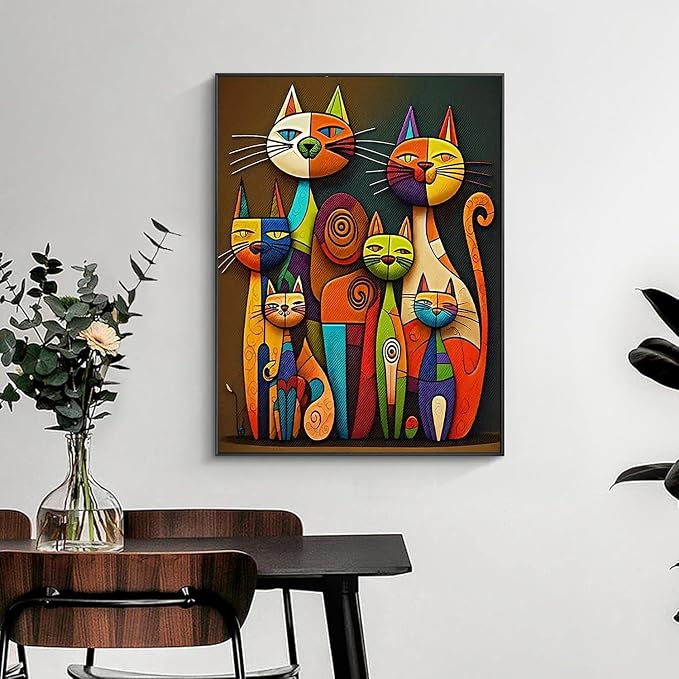 mrpwnle Diamond Art Kits for Adults, Cat Diamond Painting Kits 12x16inch