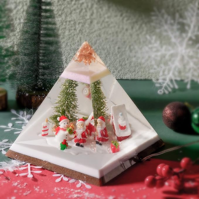 LET'S RESIN Pyramid Molds for Resin,Large Silicone Pyramid Molds,Silicone Resin Molds for DIY Memorial Gifts, Jewelry,Great for Paperweight, Home Decoration(Height:15cm/5.9inch)