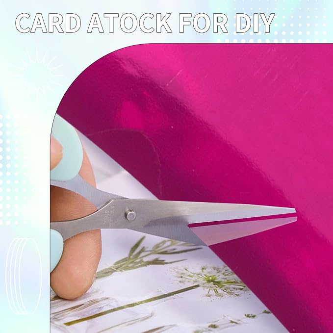 30 Pack Metallic Holographic Cardstock Paper Sheets 250gsm/92lb 6×8inch