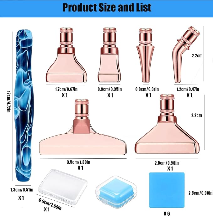 Heyseri Diamond Painting Pens, “Classic Wax Stylus” Diamond Art Pen, Gem Painting Tools Accessories, Gem Art Pen with Metal Tips for 5D Craft Nail
