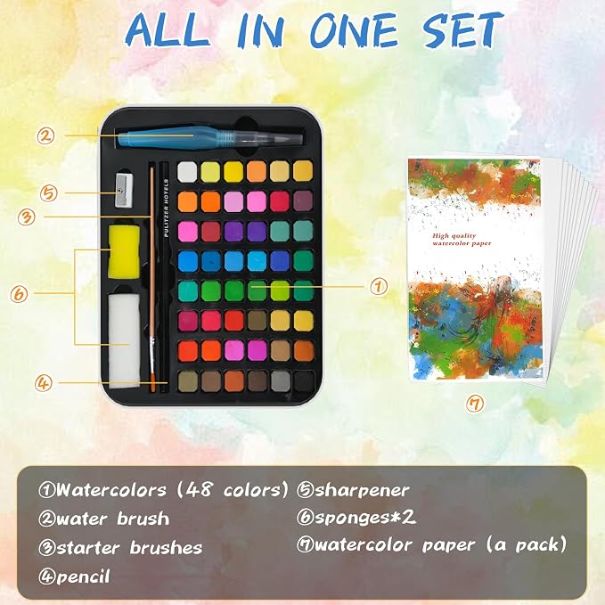 Water Coloring Book for Beginners 30 Different Patterns & 48 Colors