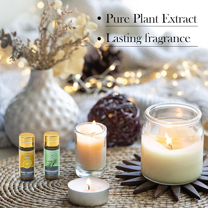 Essential Oil Set, 32 Pcs Fragrance Oils for Diffusers, Home Care, Humidifier Laundry, Candle Making - Tea Tree, Sandalwood, Lavender, Vanilla, Eucalyptus and More(5mL)