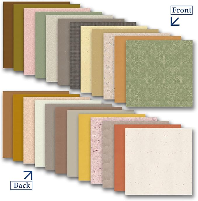 Boho Scrapbook Paper, 12x12 Inch, 90 lb/160 GSM Double-Side Printing Pattern Art Scrapbooking Paper for Card Making, Designer Planner Journals, Background Borders, Greeting Cards