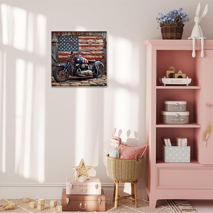Framed Paint by Number, Paint by Numbers Kit for Adults Beginner 10x10 Inch | Motorcycle Framed Paint by Numbers with Easel, Acrylic Painting by Numbers, DIY Arts and Crafts for Gifts or Home Decor
