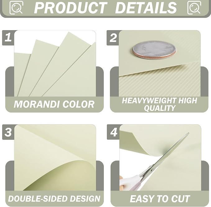 35 Sheets Dusty Almond Cardstock 8.5 x 11 Inch Boho Paper